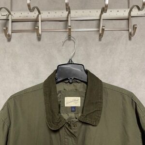 Universal Thread Coat Women XL Canvas Utility Field Jacket Chore Corduroy Collar